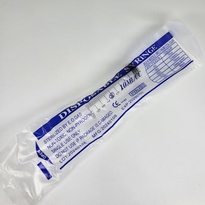 10ml Sterile Luer Lock Syringe for Liquid Culture - 10 pack