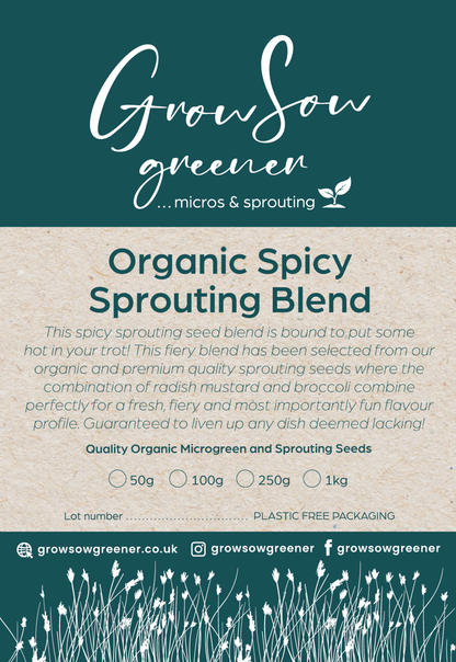 Organic Spicy Sprouting Blend Microgreen & Sprouting Seeds