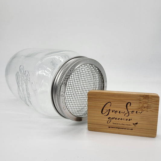 1 Liter Sprouting Jar with Large Mesh Stainless Steel Mesh Lid