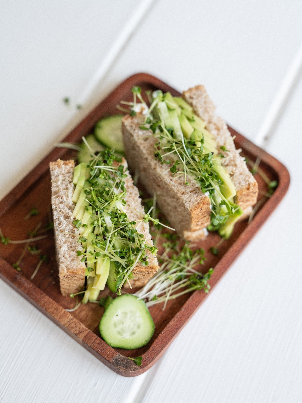 cress in a sandwich